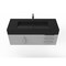 Castello Usa Nile 48" Wall Mounted Gray Vanity With Black Top And Brushed Nickel Handles CB-MC-48G-BN-2053-BL - alternate 6